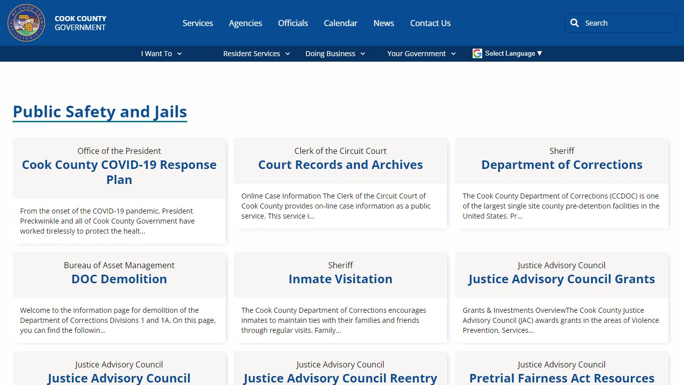 Public Safety and Jails | Cook County